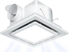 Ffl-200 Nalle Ventilation Fans Bathroom Exhaust Fan With Light 9.6 Inch 8 White