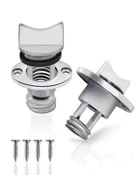 Nerites 790795421691 2 Pcs Oval Garboard Boat Kayak Drain Plugs Marine 316 Stainless Steel