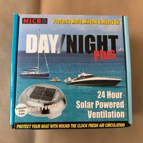 N20704s Nicro Marine Day And Night Solar Vent Stainless Steel 4 Inch
