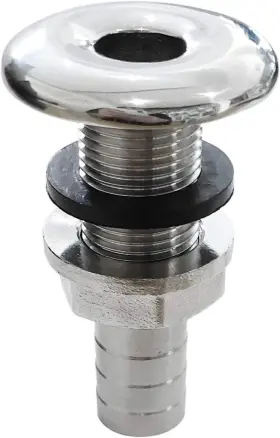 Nrc&xrc 699919944835 Marine Grade Stainless Steel Barbed Short Straight Thru-hull 3/8 Id