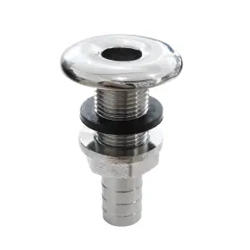 2in-hf Nrc&xrc Wjbp1/2in-hf Marine Grade Stainless Steel Barbed Short Straight Thru-hull With Nut