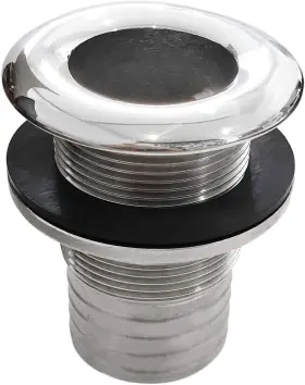 Wjbp1.5in-hf  Nrc&xrc Marine Grade 316 Stainless Steel Barbed Thru-hull Fitting 1-1/2 Inch Id