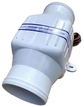 4333786163 Oasis Marine 3 Inch 12v Electric Inline Bilge Boat Air Blower