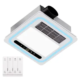 Oeukas 037166541191 4 In 1 Bathroom Exhaust Fan With Heater 190 Cfm White