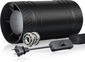 Fp122a-4 Onvean Fp122a 4 Inch Inline Fan With Switch Upgraded Duct Black