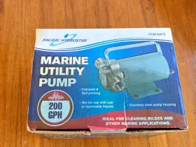 09676 Pacific Hydrostar 09576 Marine Utility Pump 200 Gph Stainless Steel