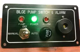 Pactrade Marine 726549803659 Boat Bilge Alarm Pump Switch Aluminum Plate Manual Automatic