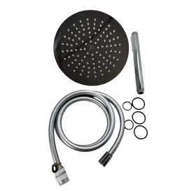 Paffoni Zsof074cr Round Anti-lime Scale Metal Shower Head And Handle 225 X 8 Mm