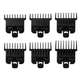 Pt-0034 Perfitech 6pcs Hair Clipper Guards Compatible With Baybliss Fx787 And Andis T Black