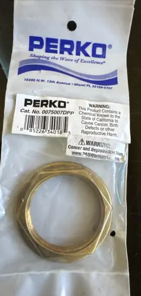 0075007dpp Perko 0075008dpp Bronze 1-1/4 Inch Spare Replacement Flanged Thru-hull Lock Nut