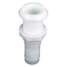 0301dp5 Perko 1 Inch Hole Plastic White Narrow Flange Thru-hull Fitting For 3/4 D Hose