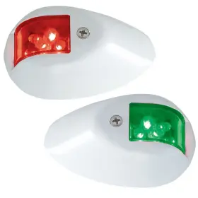 0602dp1wht Perko Led Side Lights - Red/green 12v White Epoxy Coated Housing