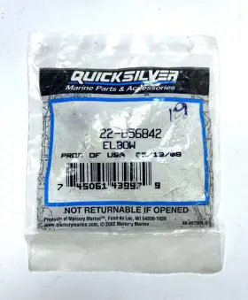 22-856842 Quicksilver New- Brass Elbow Valve Oem