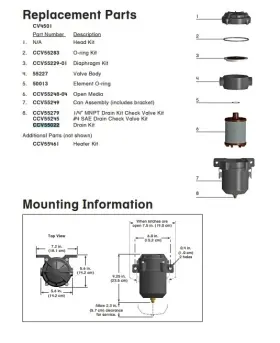 Ccv55022 Racor Drain Kit-ccv4500/6000