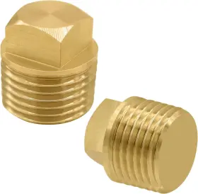 Radishgirls 747607208452 Boat Plugs 1/2 Inch Npt Solid Brass Drain Plug 2 Pack Garboard Gold