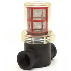 E010008 Ron-vik Boat Inline Strainer Malibu 1 1/4 Inch Npt Black