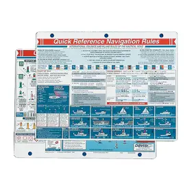 Rule 011698012503 Davis 125 Navigation Rules Quick Reference Card Uscg Boating Guide