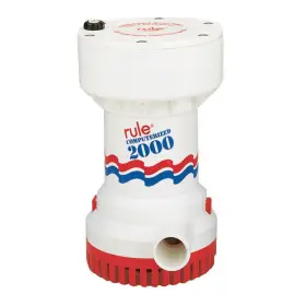 Rule 042237083159 2000 Submersible Bilge Pump 53s 12v High Capacity Anti-airlock Ignition
