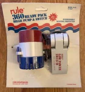Rule 042237083432 360 Ready Pack Bilge Pump Kit With Float Switch Model 24-33 12v