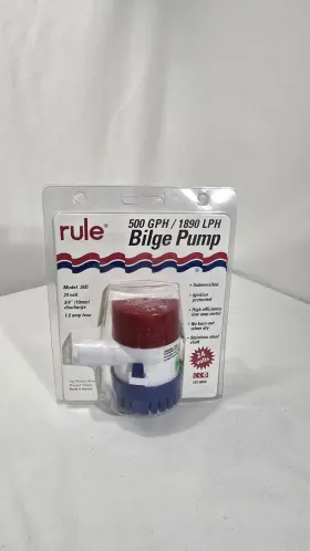 1890 Rule 042237083531 - 26d 24v 500gph/ Lph Bilge Pump New