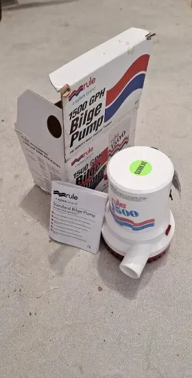 Rule 042237083609 03 Bilge Pump 1500 Gph Non-automatic 24 Volt