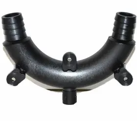 Rule 042237085948 Model 261 Vented Loop Fitting For 1-1/8 Inch Bilge Pump Hose - Black
