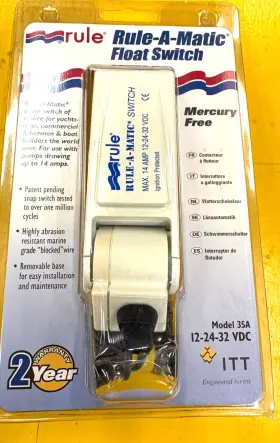 Rule 042237095436 Rule-a-matic Float Switch 35a New Sealed Pack