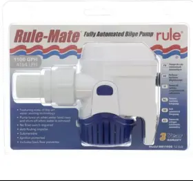 Rule 042237106216 Rm1100b Rule-mate Automatic Bilge Pump 1100 Gph 12 Volt