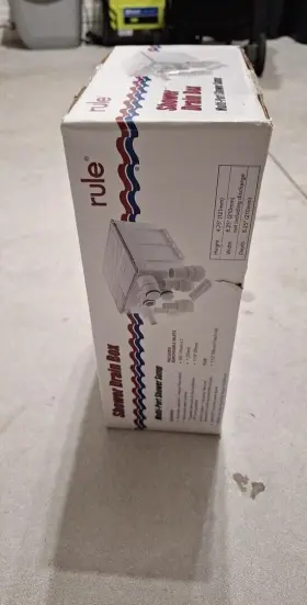 99b-24 Rule 042237106582 Shower Drain Box With 1100 Gph Pump - 24v