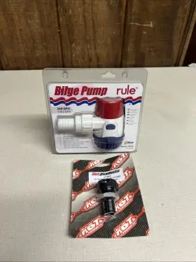 1000-24 Rule Nos 24da Bilge Pump 360 Gph Standard 12v Boat Marine With 45 Fitting