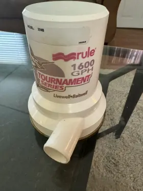 160-8846 Rule Tournament Series Brahms Base 1600 Gph Livewell Pump 209b
