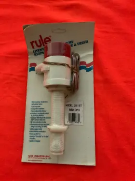 201st Rule Livewell-baitwell Pump 500 Gph 12v