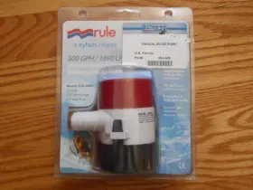 25d-6wc Rule 500 Gph Manual Bilge Pump 12 Vdc Model