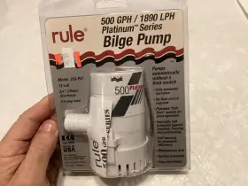 25s-plt Rule New 500 Gph Platinum Series Bilge Pump Made In Usa