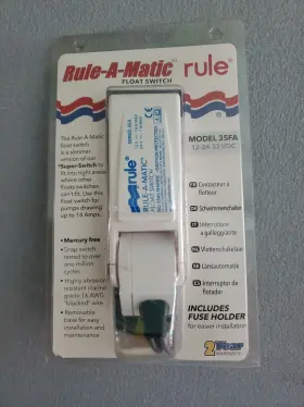 29-35fa Rule Rule-a-matic Float Switch Model 35fa 12-24-32 Vdc 14 Amps