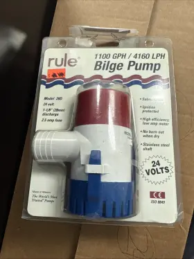 4223708495 Rule Marine Submersible Bilge Pump 24 Volt Fp2000 2000 Gph - Boat