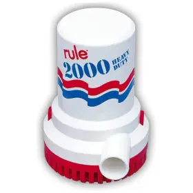 Rule 787766625776 12 Marine Bilge Pump 2000 Gallon Per Hour Non-automatic 24 Volt Dc