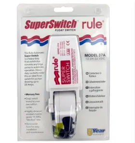 Rule Industries 745978798893 37a Superswitch Bilge Float Switch Moisture Tight Seals 12 24 Or 32 Volt