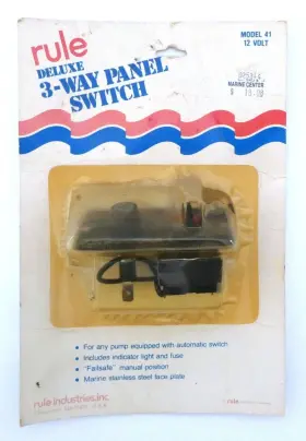 M-257 Rule M-257/4-86 3 Way Bilge Pump Lighted Switch Model 41 Nos