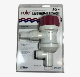 M-2714 Rule Tournament Series Livewell / Baitwell - Model 401fc 500gph 12v