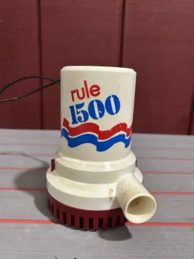 Rul-02 Rule 1500 Gph Non Automatic Bilge Pump 12v/24v Pre Owned Working Condition