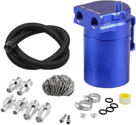 Us-oocc024-bl-zf Rulline Universal 350ml Oil Catch Can Tank 0046 Aluminum Basic Version Blue