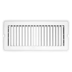 H875 Rv Designer 4 Inch X 10 White Metal Undampered Floor Register