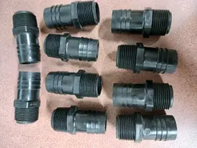 7310077 Sailfish Boat Hose Adapter 3/4 Inch Threaded Black Plastic Lot Of 10