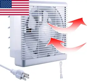 Sailflo 705124243424 12 Inch Window Shutter Exhaust Fan With Reversible