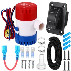 Fas-saysurey-1074 Saysurey Boat Bilge Water Pump 12v 24v 3 Way Switch Panel 11/8 Inch Dia