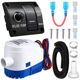 Fas-saysurey-292 Saysurey Automatic 12v 24v Bilge Pump 1100 Gph With 3-way Switch And Circuit Breaker