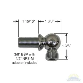 10003 Scandvik Faucets And Showers Compact Bulkhead Elbow