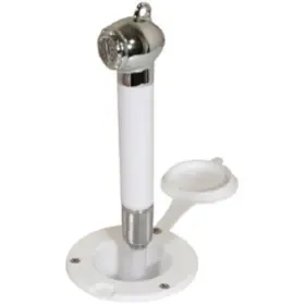 10055p Scandvik Recessed Transom Shower White With 6ft Nylon Hose Horizontal Mount Only