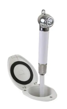 12117p Scandvik Recessed Transom Shower With Push Button Handle